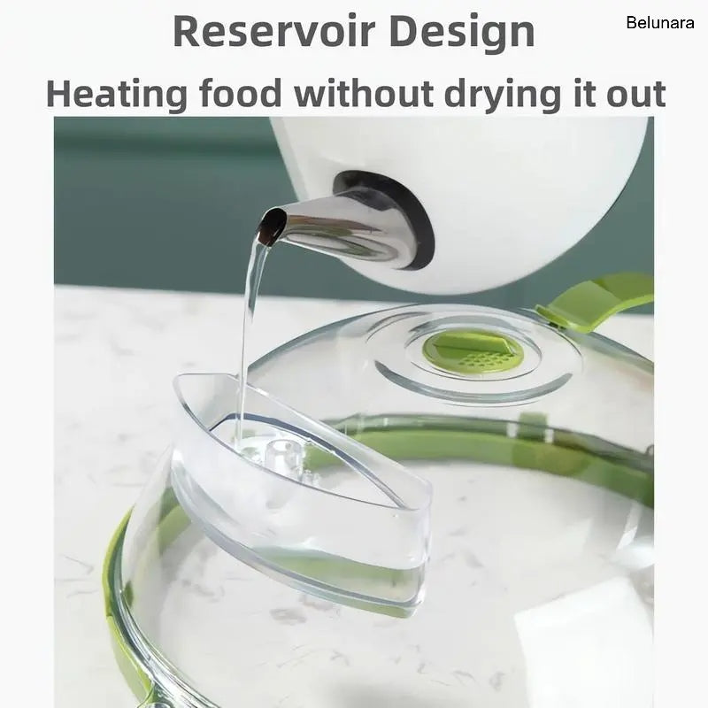 Microwave Splatter Cover with Steamer, 10-Inch Clear Food Lid