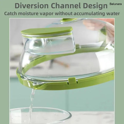 Microwave Splatter Cover with Steamer, 10-Inch Clear Food Lid