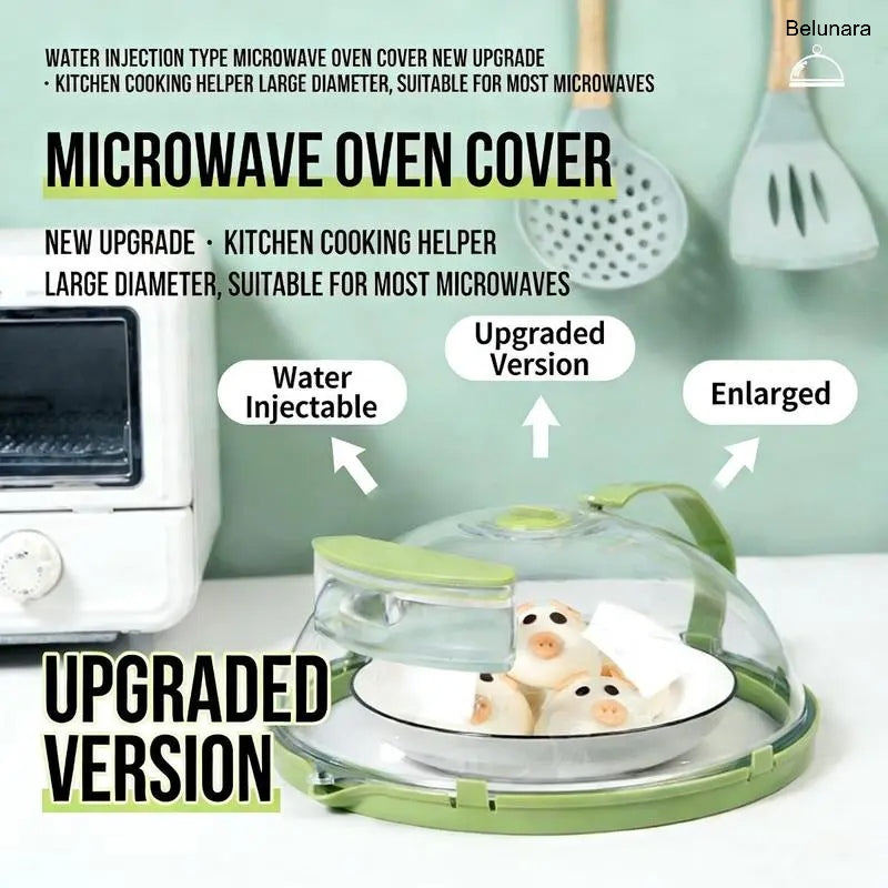 Microwave Splatter Cover with Steamer, 10-Inch Clear Food Lid