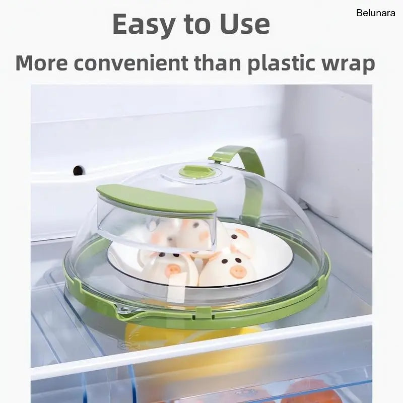Microwave Splatter Cover with Steamer, 10-Inch Clear Food Lid