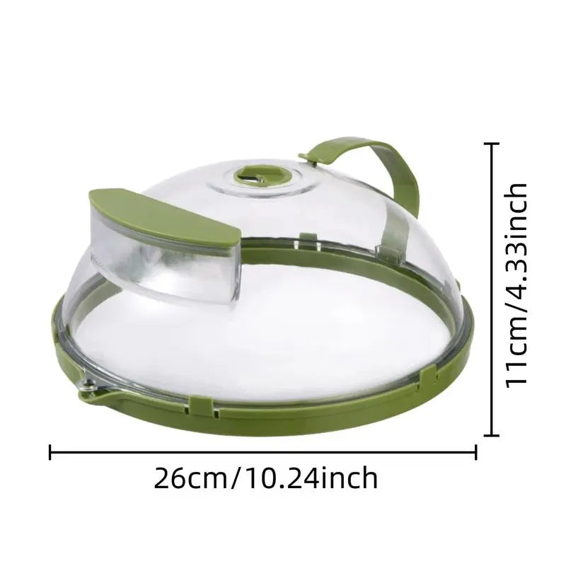 Microwave Splatter Cover with Steamer, 10-Inch Clear Food Lid
